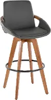 B30-COSMOPU WLDGY Cosmo Gray and Walnut 29  Barstool