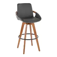 B30-COSMOPU WLDGY Cosmo Gray and Walnut 29  Barstool