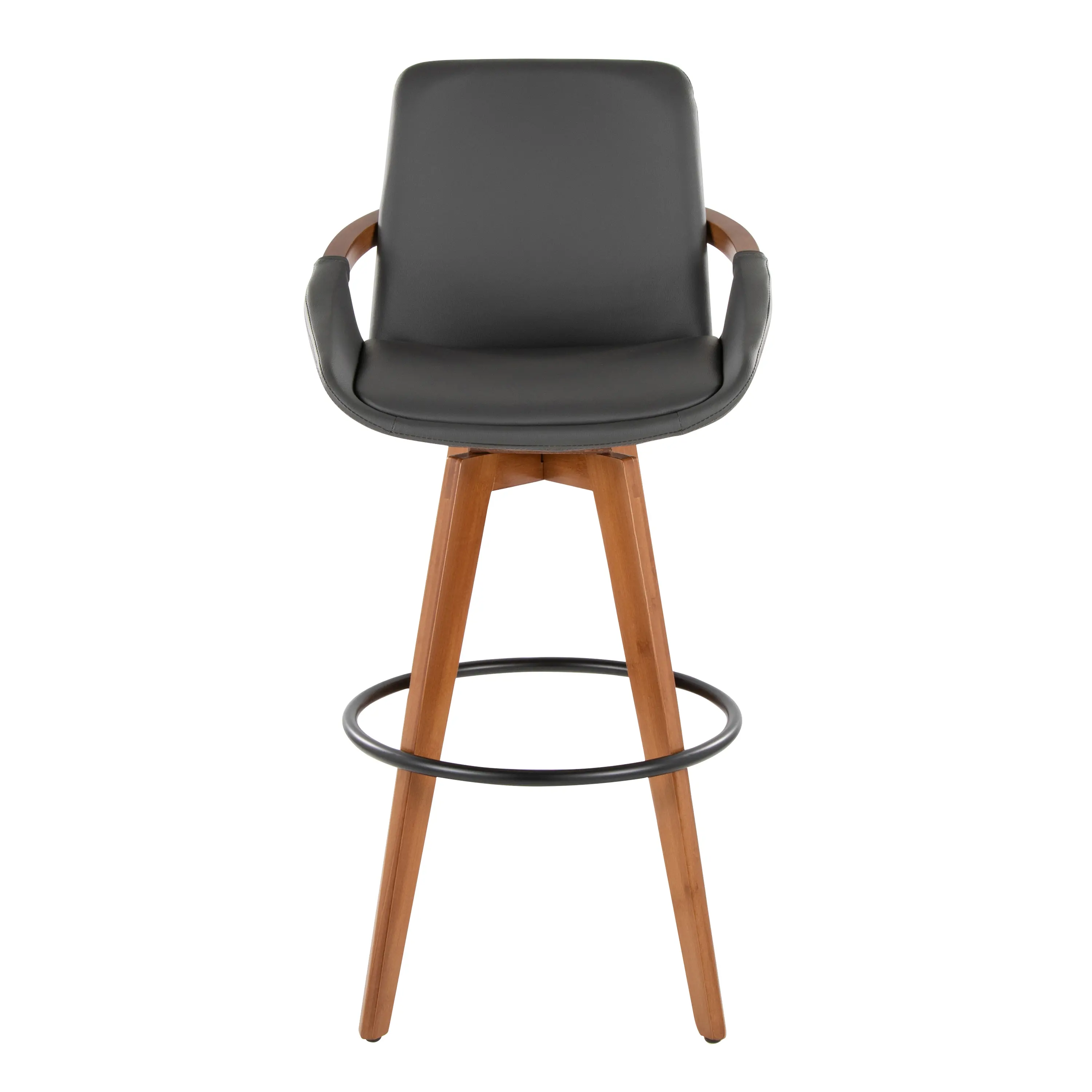 B30-COSMOPU WLDGY Cosmo Gray and Walnut 29  Barstool-3