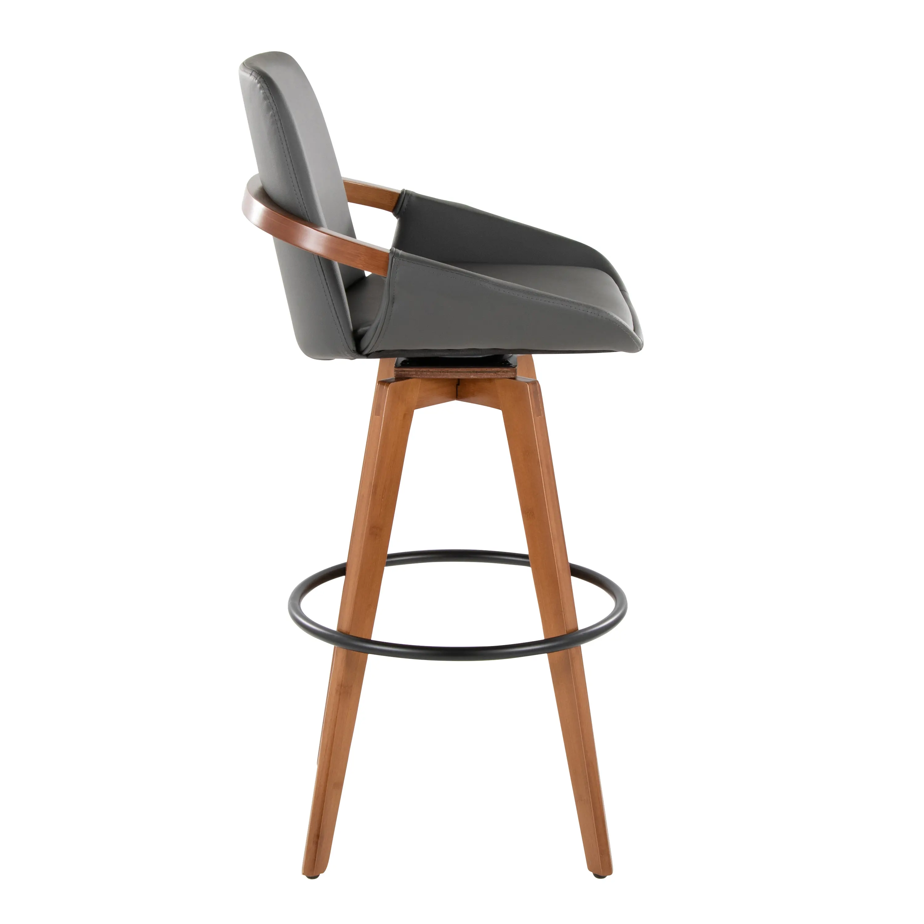 B30-COSMOPU WLDGY Cosmo Gray and Walnut 29  Barstool-4
