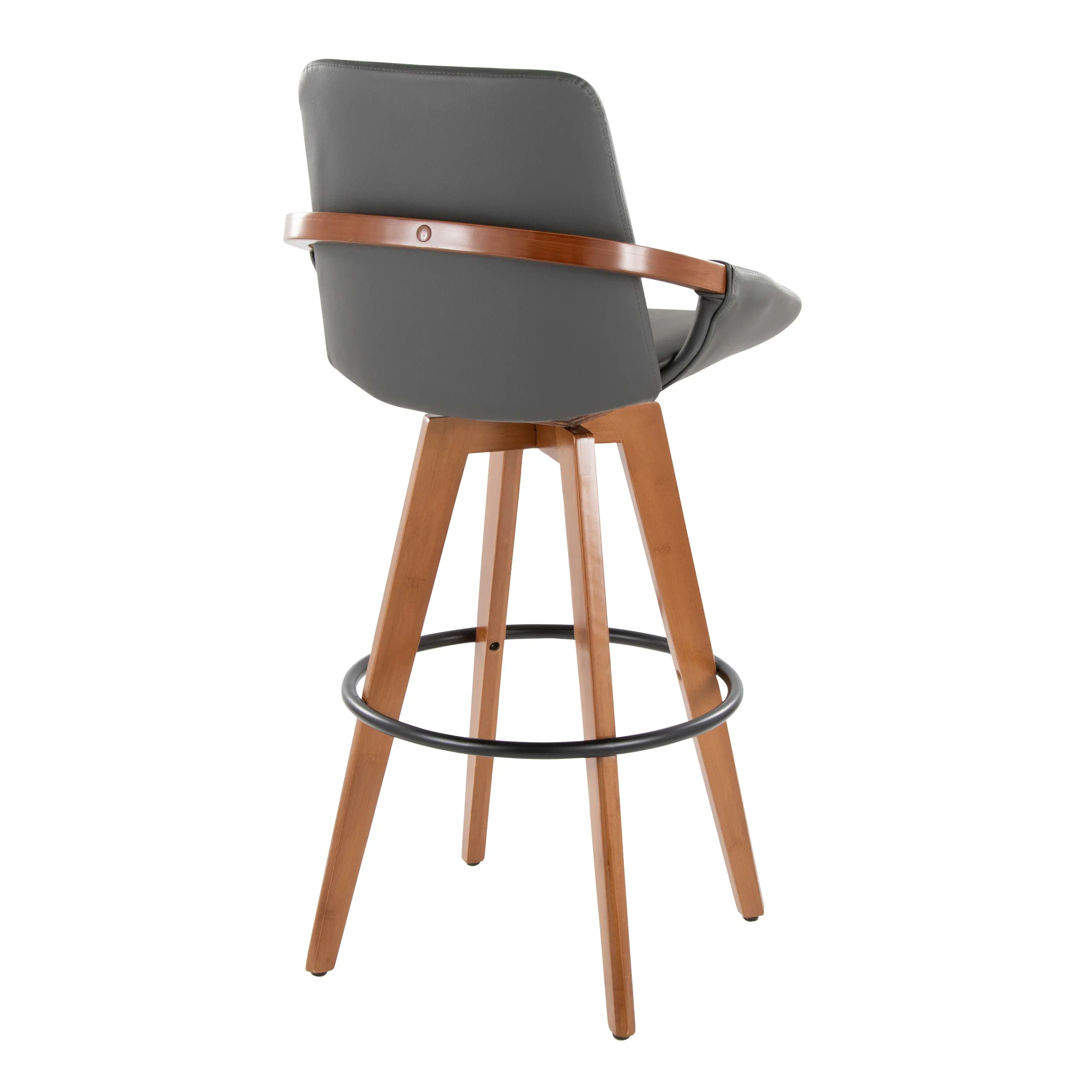 B30-COSMOPU WLDGY Cosmo Gray and Walnut 29  Barstool-5