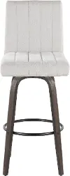 B30-HANKFB-GRTZQ2 BNLGY2 Hank 30  Gray and Brown Fixed-Height Barstool - Set of  2