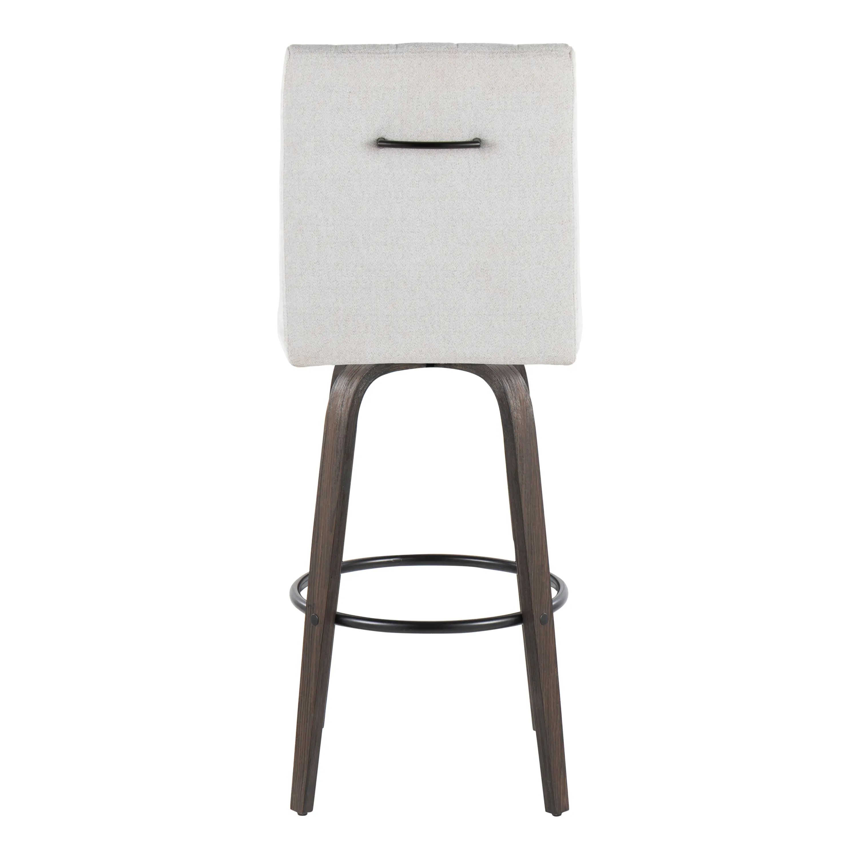 B30-HANKFB-GRTZQ2 BNLGY2 Hank 30  Light Gray and Walnut Swivel Barstools - Set of 2-7