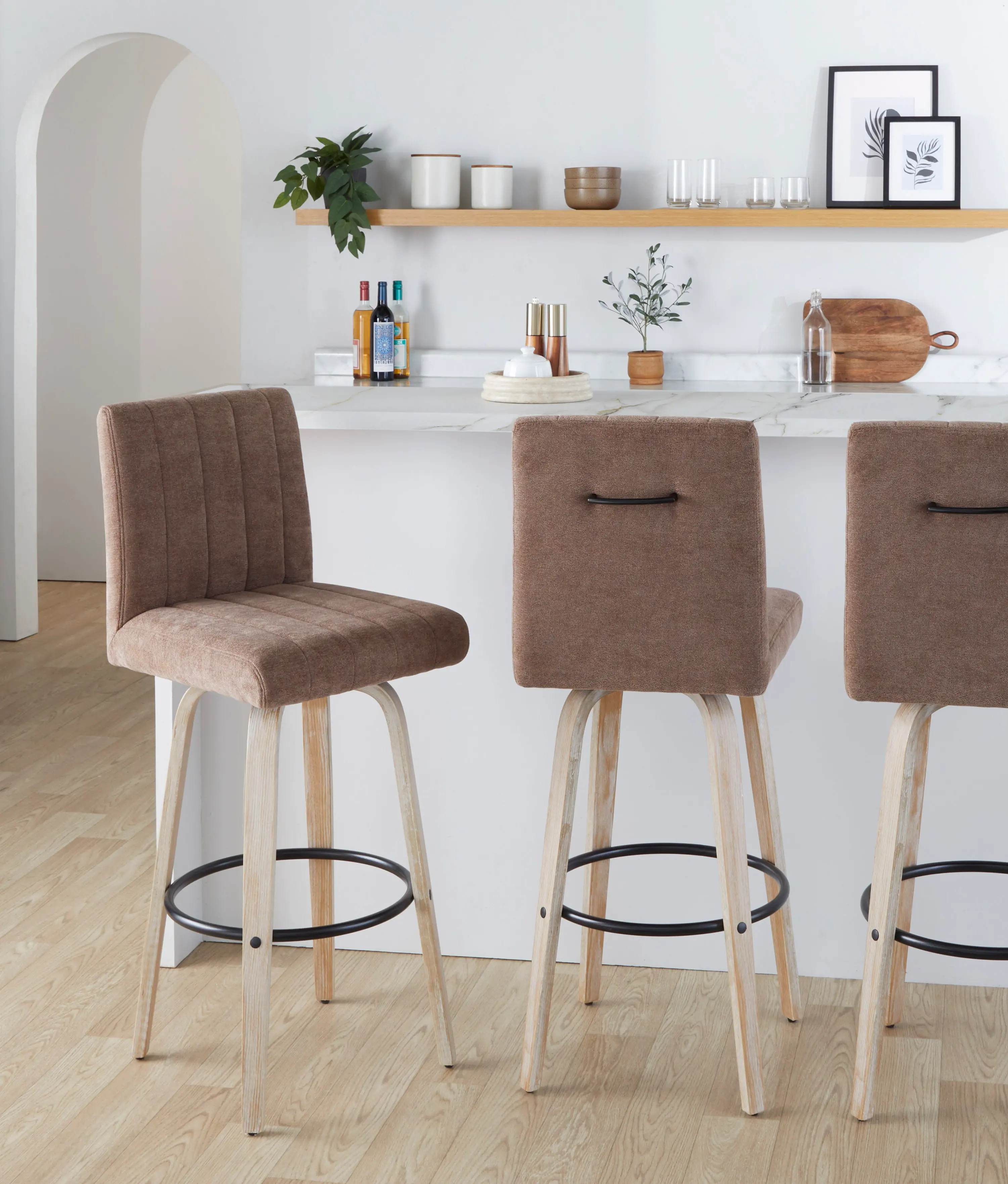 B30-HANKFB-GRTZQ2 WWBN2 Hank 30  Brown and Whitewashed Swivel Barstools - Set of 2-2