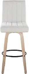 B30-HANKFB-GRTZQ2 WWLGY2 Hank 30  Light Gray and Whitewashed Fixed-Height Barstool - Set of  2