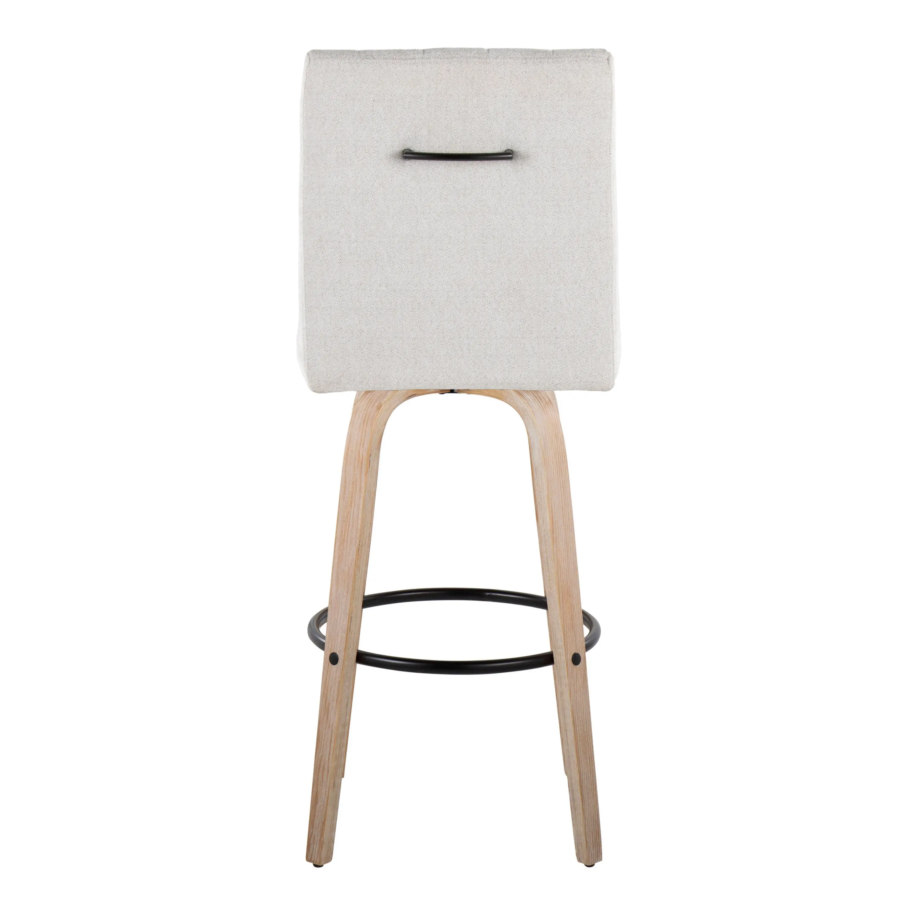 B30-HANKFB-GRTZQ2 WWLGY2 Hank 30  Light Gray and Whitewashed Swivel Barstools - Set of 2-7