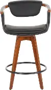 B26-ORACLE WLBK Oracle Black and Brown Counter Height Stool