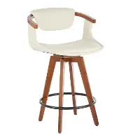 B26-ORACLE WLCR Oracle Cream and Brown Counter Height Stool
