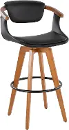 B30-ORACLEPU WLBK Oracle Black and Brown Barstool