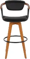 B30-ORACLEPU WLBK Oracle Black and Brown Barstool