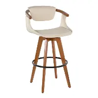 B30-ORACLEPU WLCR Oracle Cream and Brown Barstool