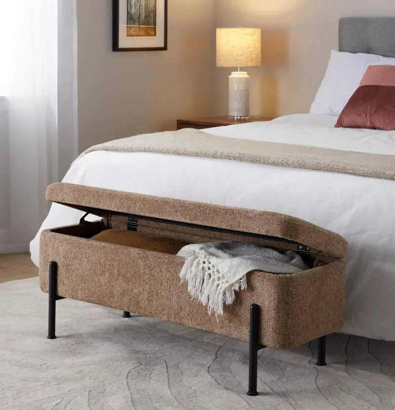 Daniella Brown Storage Bench