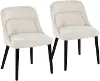 CH-RINA BKCR2 Rina Cream Dining Chairs, Set of 2