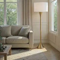 GFS65-LENUXE AUW Lenuxe Gold 65  Metal Floor Lamp
