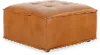 Monarch Saddle Tan Leather Ottoman