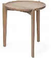 Cleaver Round Solid Wood Accent Table