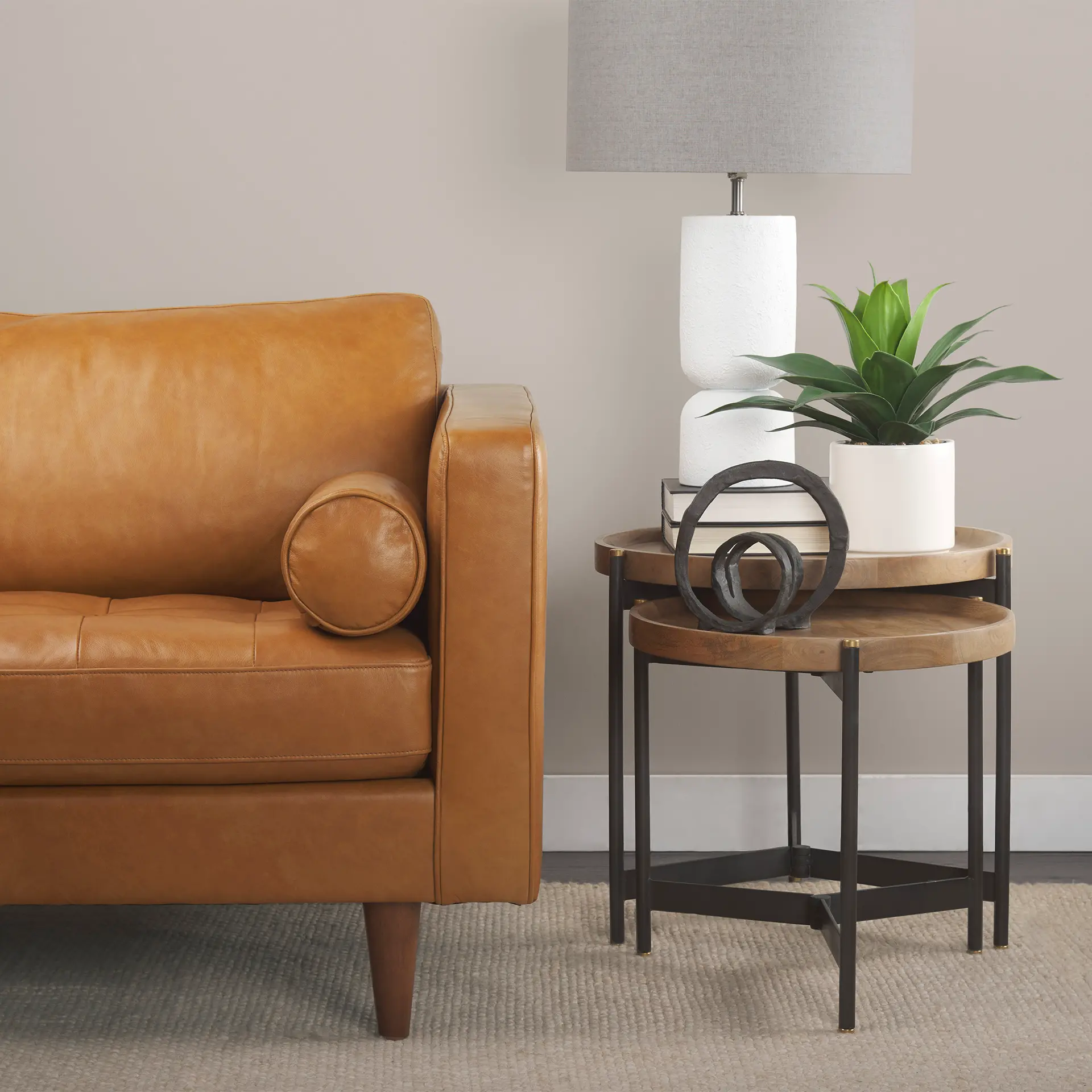Marquisa Light Brown Wood Nesting Side Tables-2