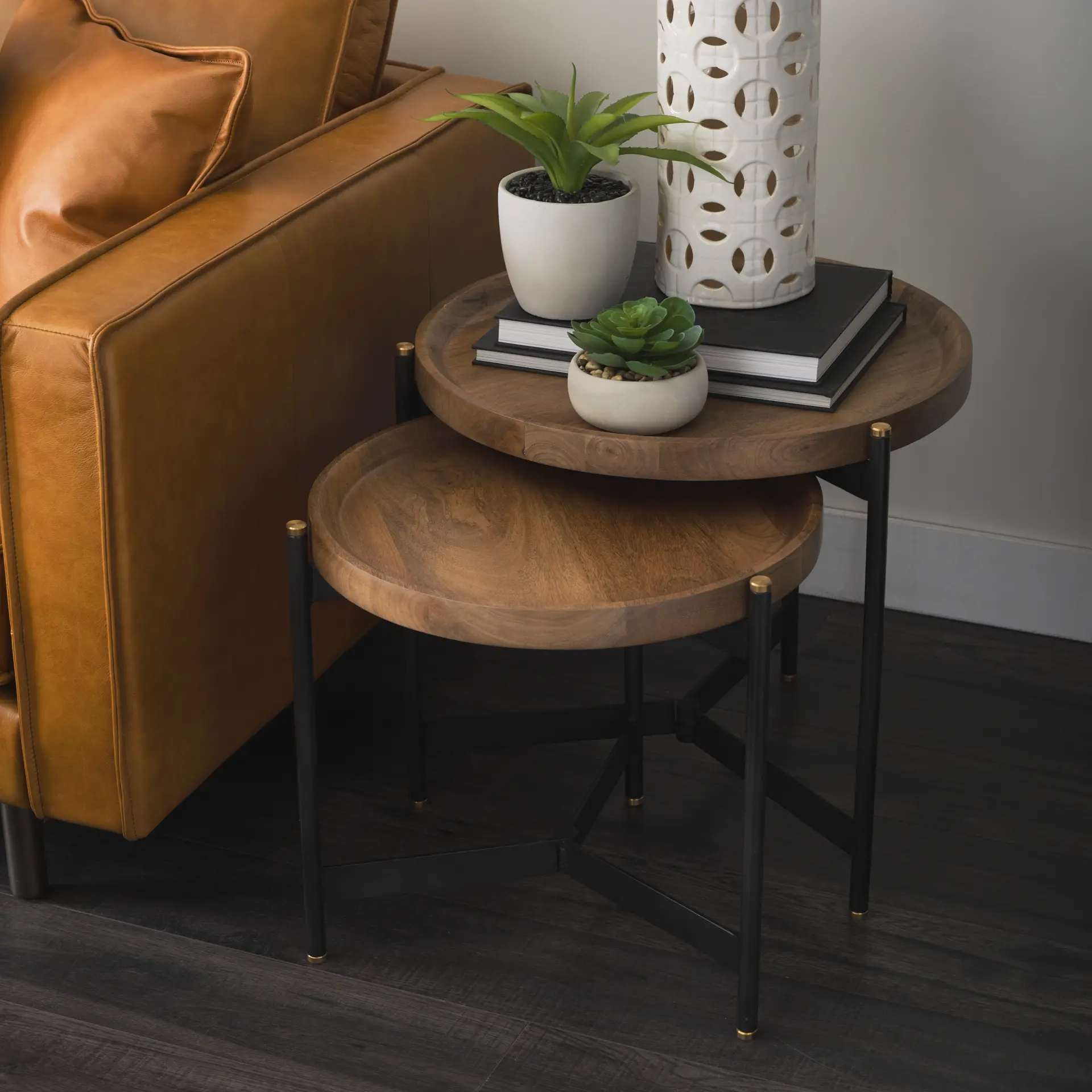 Marquisa Light Brown Wood Nesting Side Tables-3