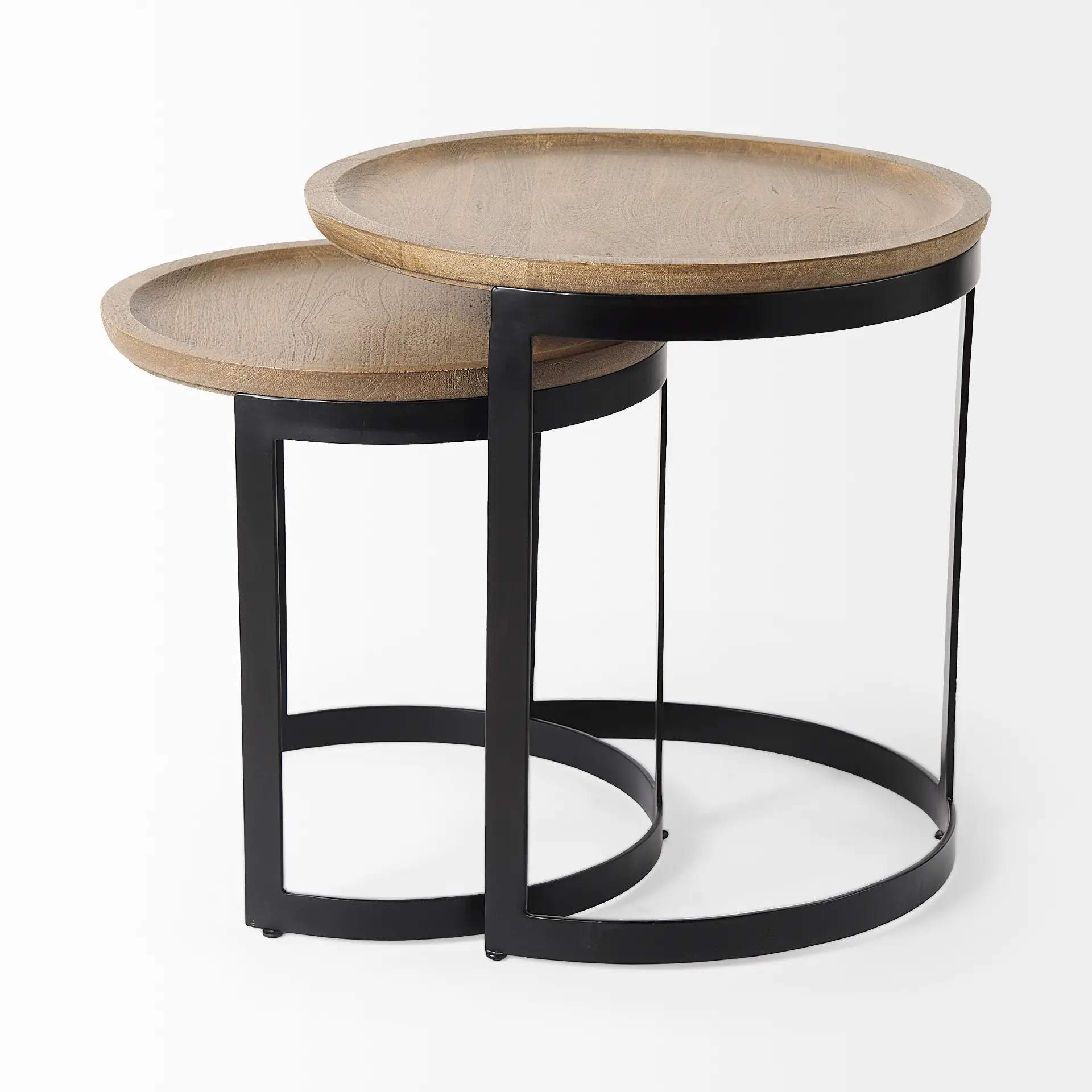 Aisley Light Brown Wood Nesting Side Tables-3