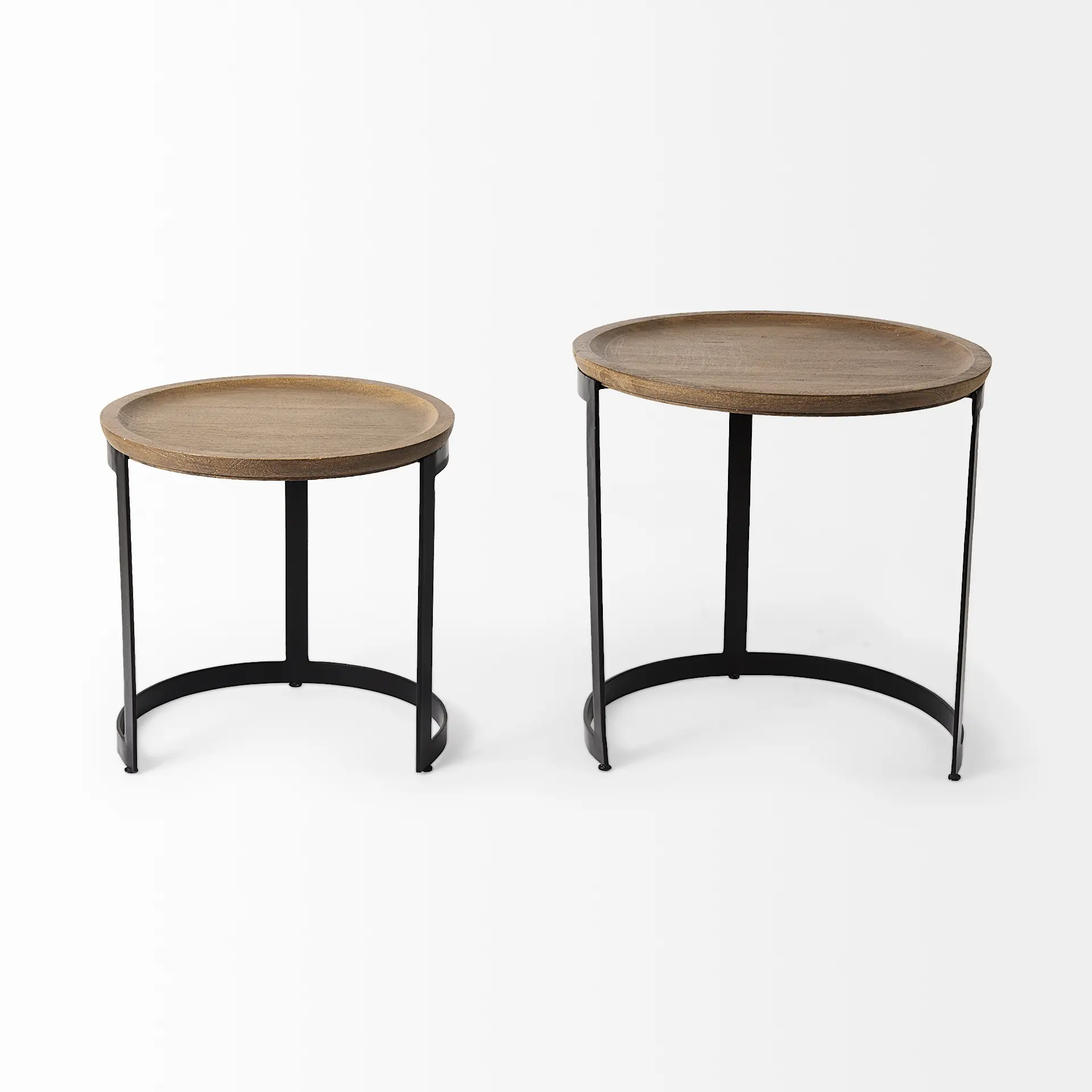 Aisley Light Brown Wood Nesting Side Tables-5