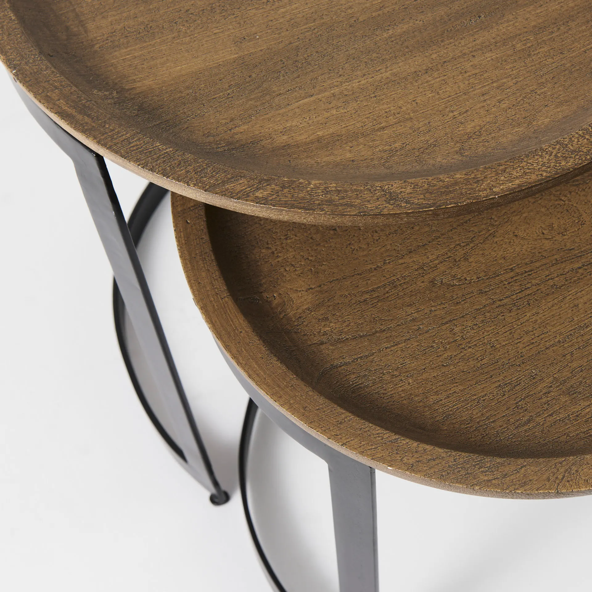 Aisley Light Brown Wood Nesting Side Tables-7
