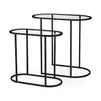 Celine Metal and Glass Nesting Tables