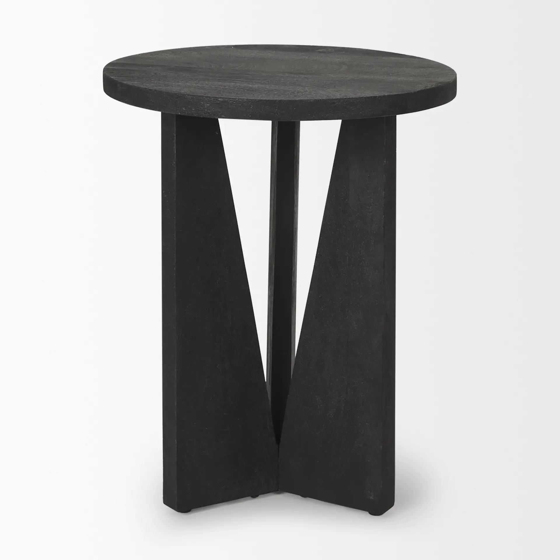 Mattius Black Wood Accent Table-4