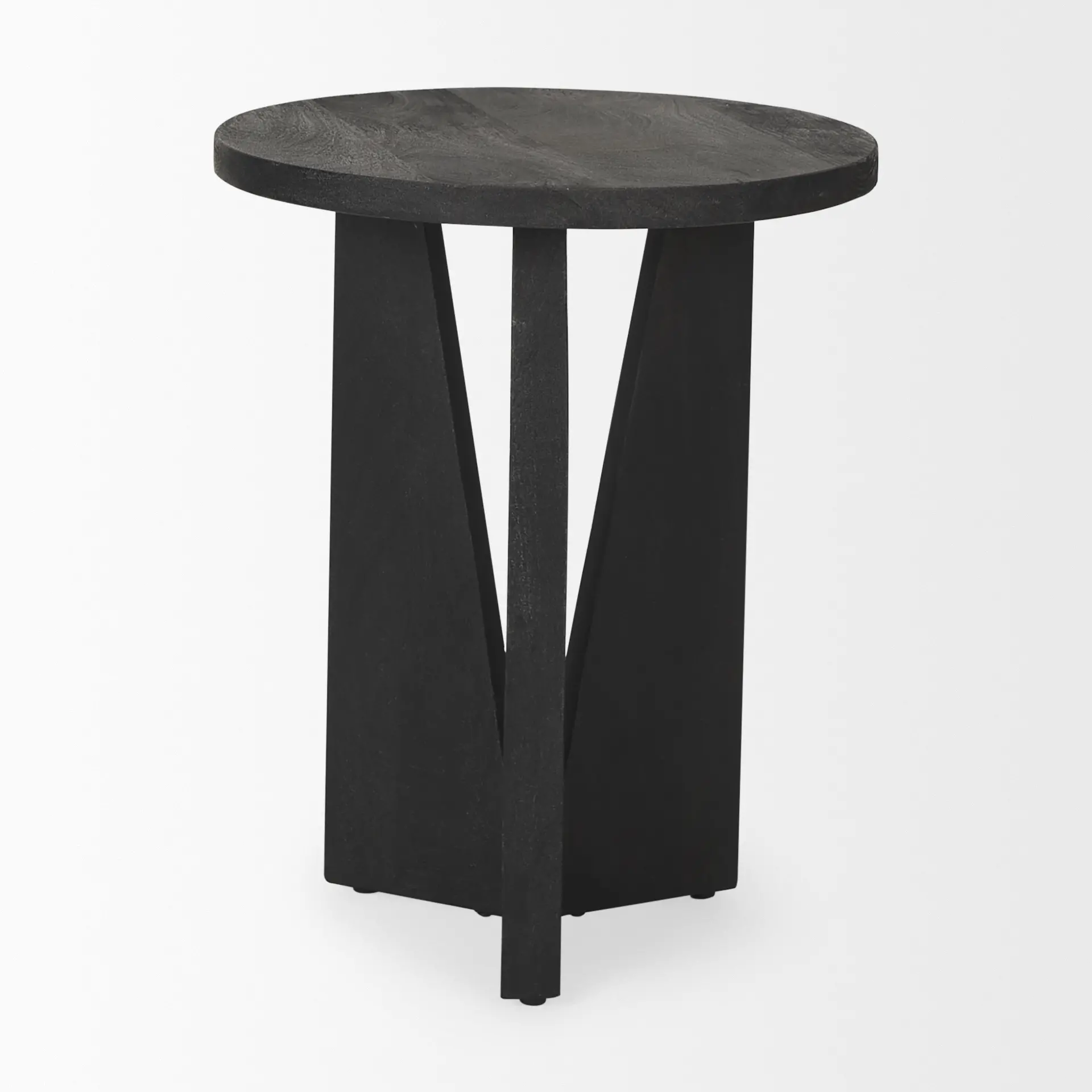 Mattius Black Wood Accent Table-5