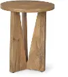 Mattius Light Wood Accent Table