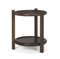 Romi Dark Brown Wood Side Table
