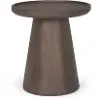 Takoda Dark Brown Wood Tapered Drum Accent Table