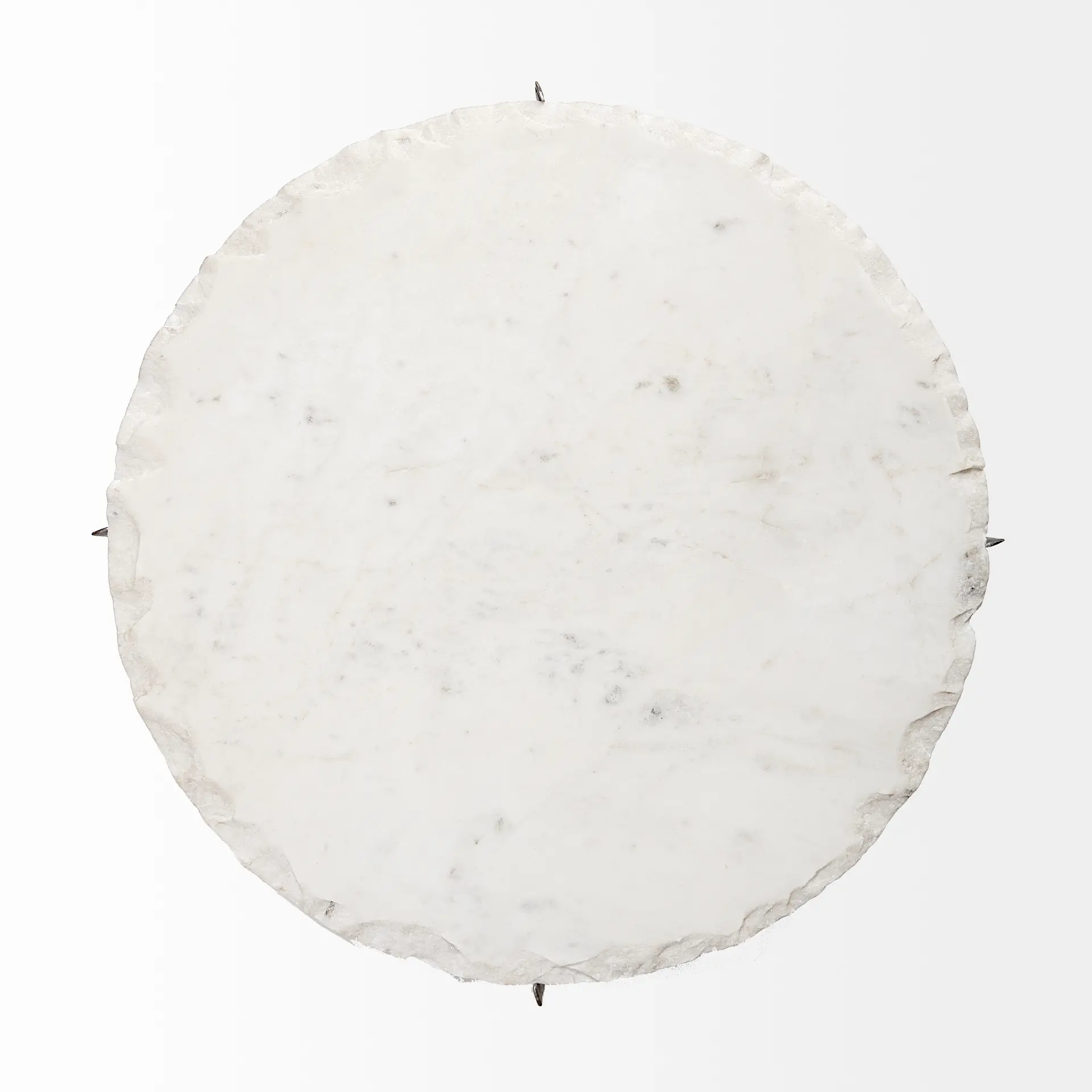 Reinhold White Marble and Gold Metal End Table-6