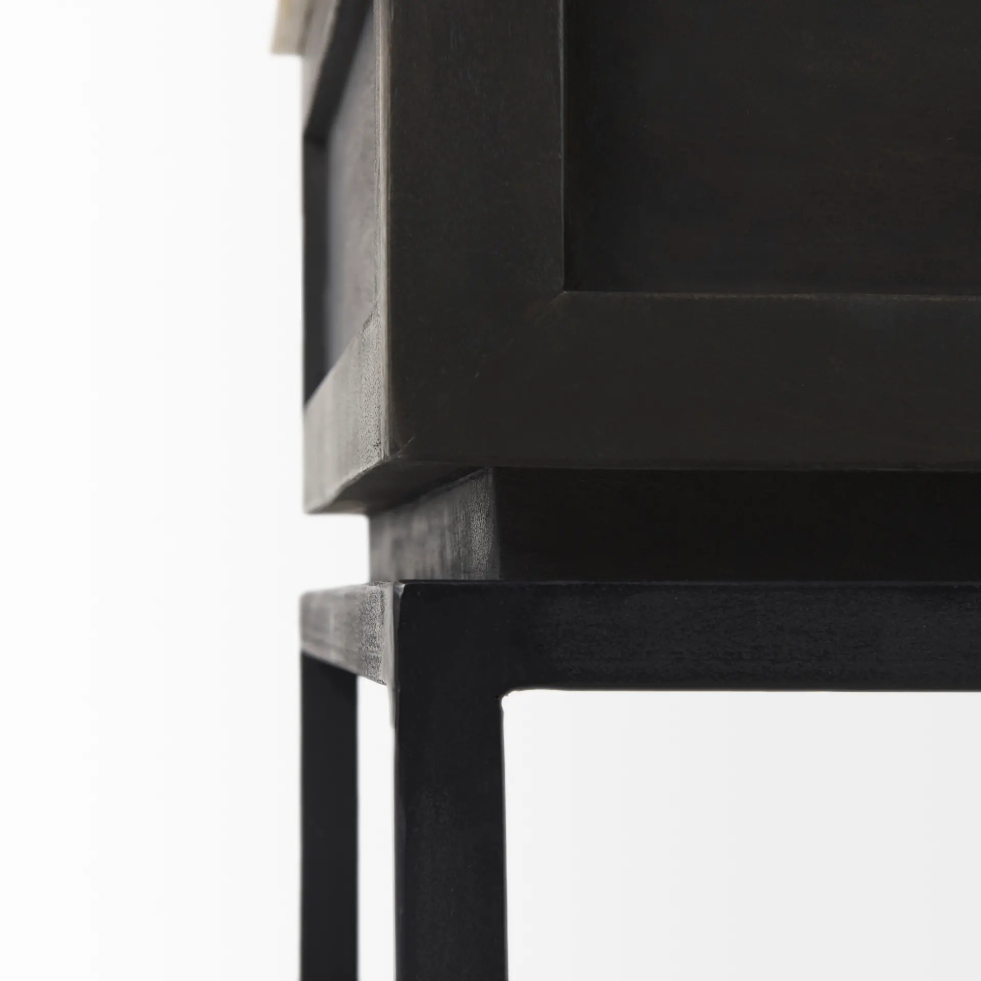 Divina Black and Marble Side Table-10