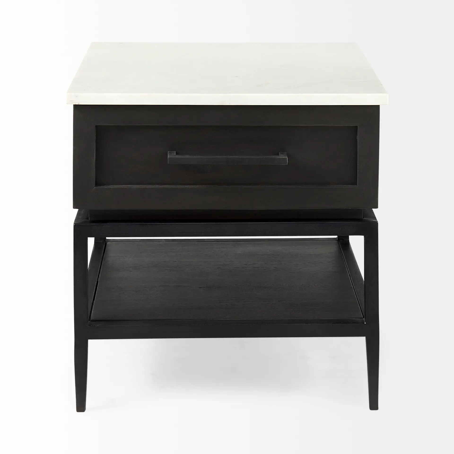 Divina Black and Marble Side Table-3