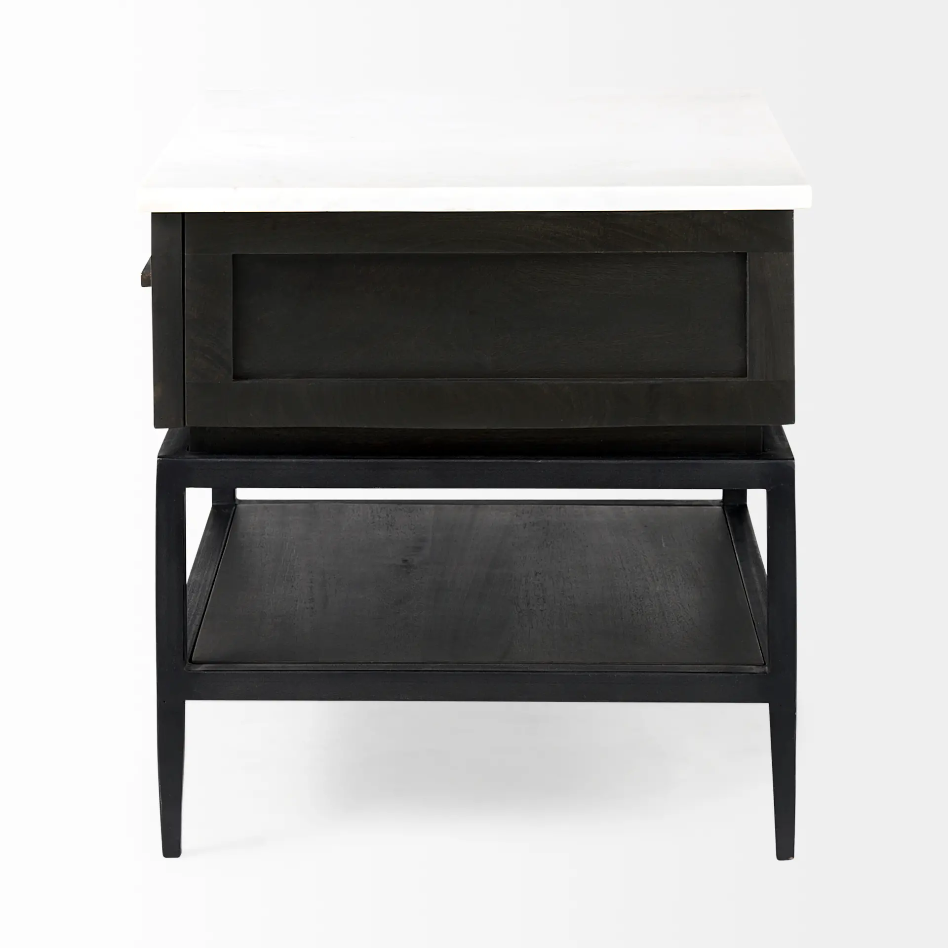 Divina Black and Marble Side Table-6