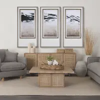 Grier Light Brown Cane Coffee Table