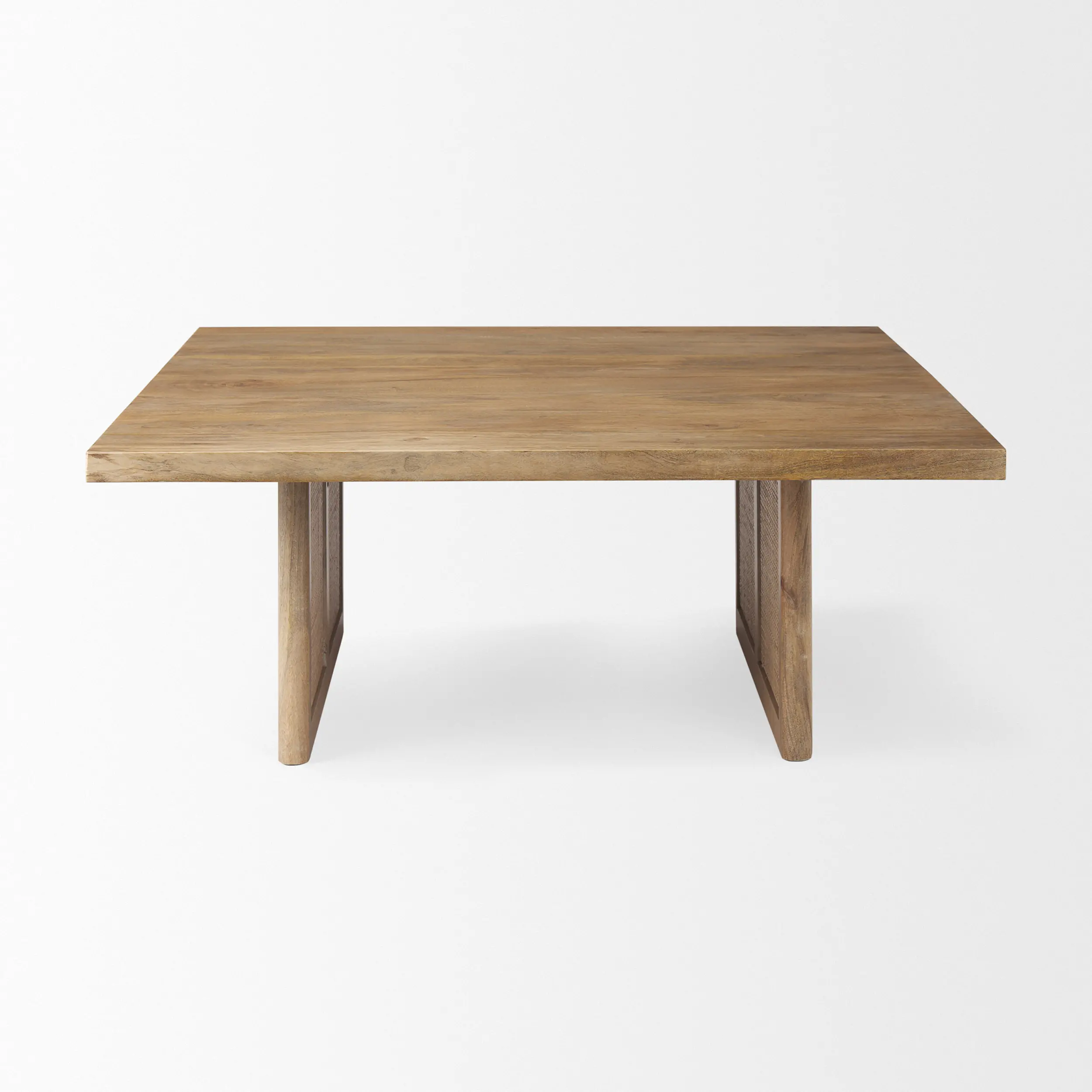 Grier Light Brown Cane Coffee Table-4