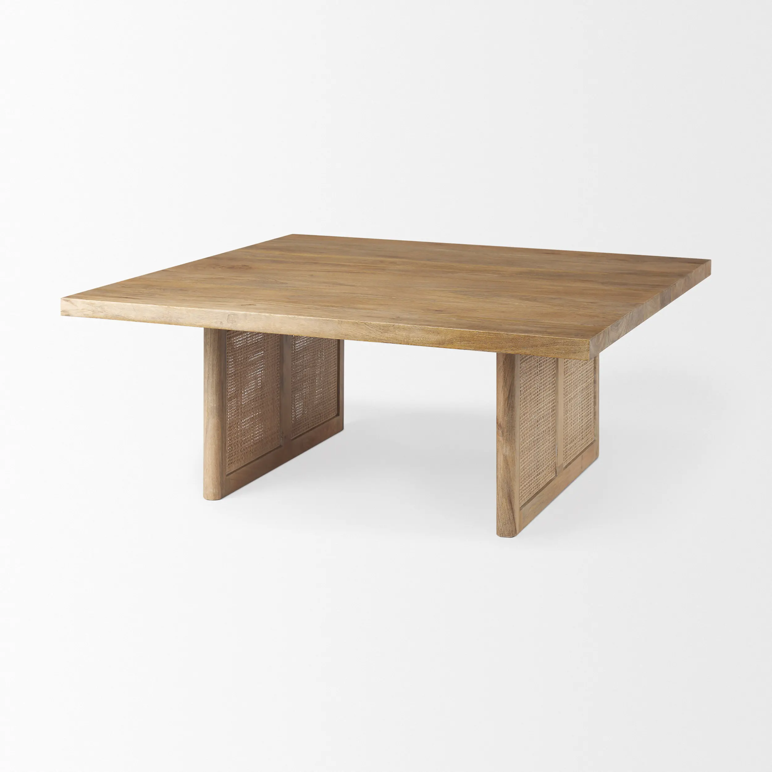 Grier Light Brown Cane Coffee Table-5