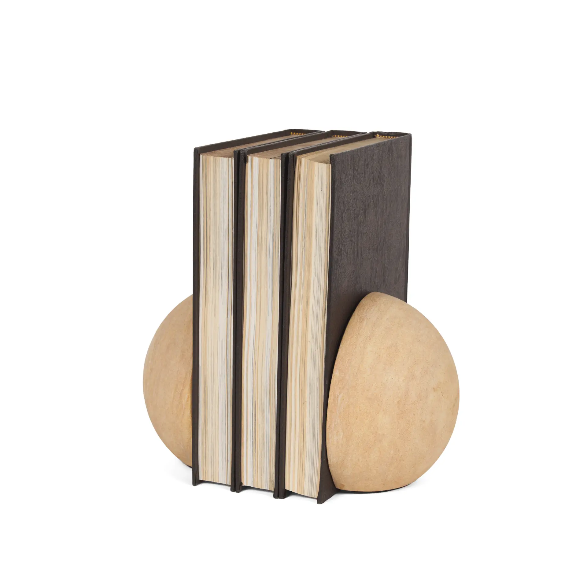 Rahmi Sandstone Orb Bookends-3