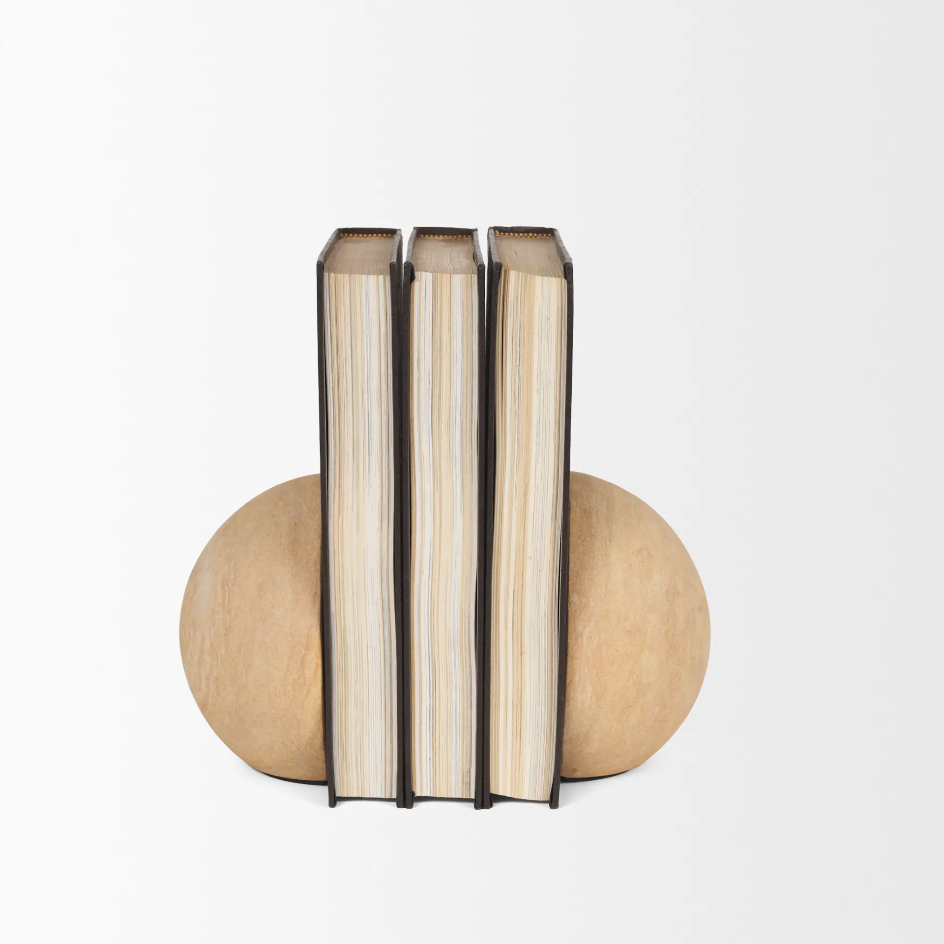 Rahmi Sandstone Orb Bookends-2