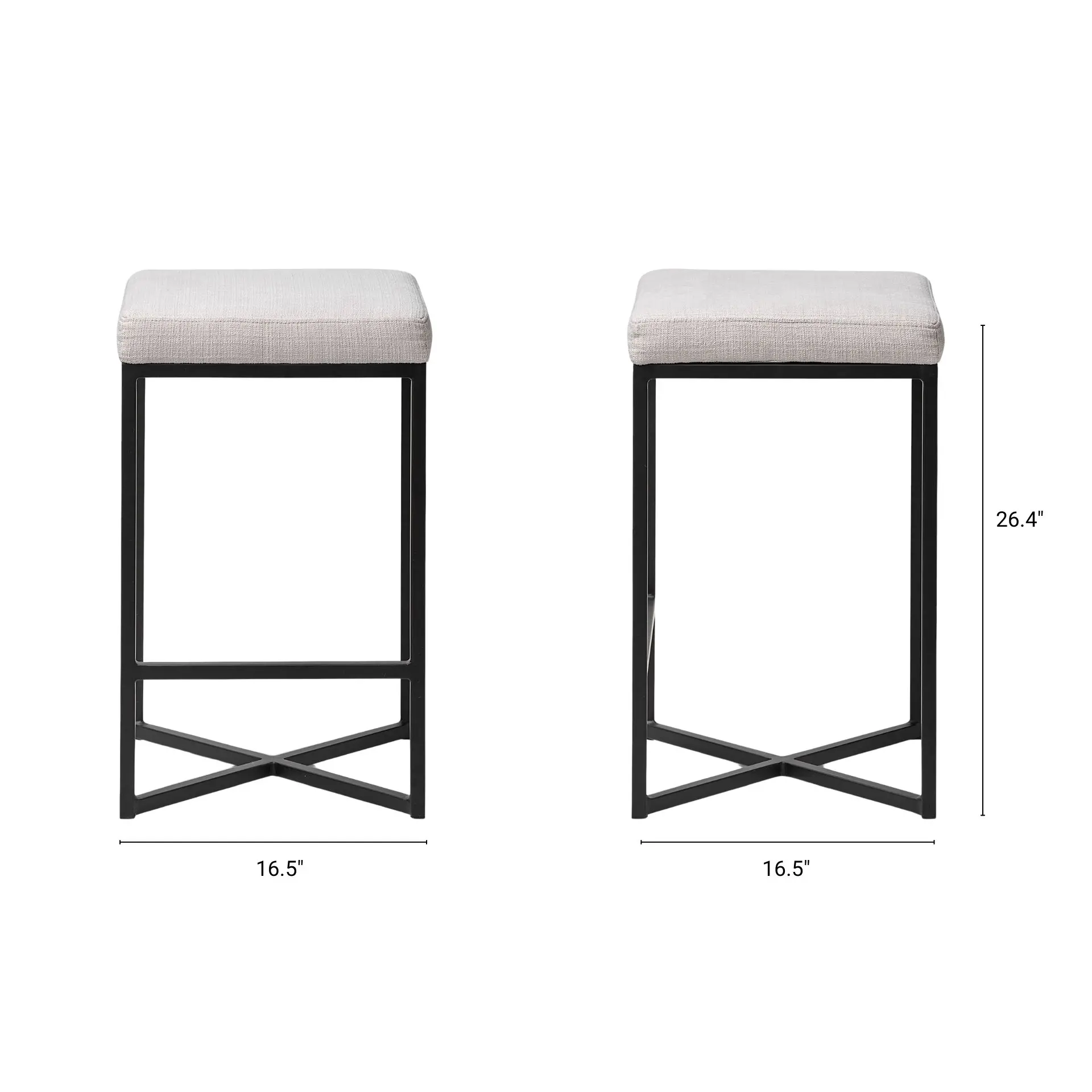 Frodo 26.4  Black and White Counter Stool-11