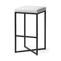 Frodo 29.75  Black and White Bar Height Stool