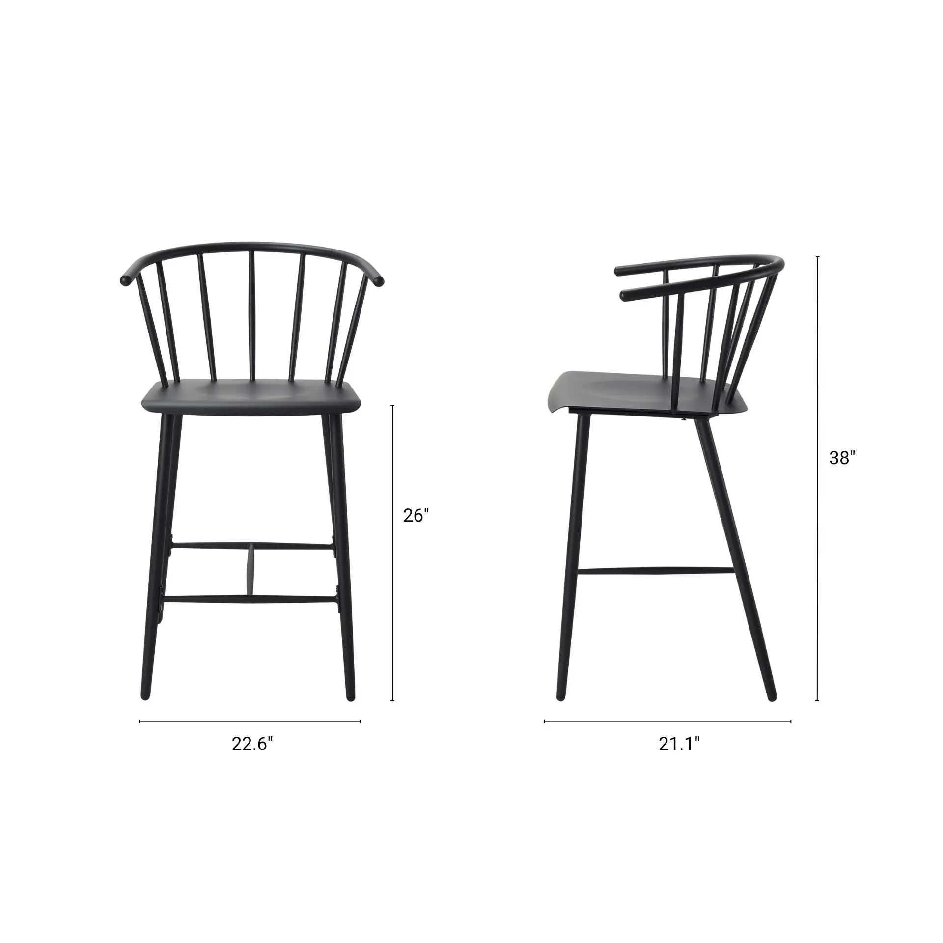 Colin Black Metal Counter Stool-14