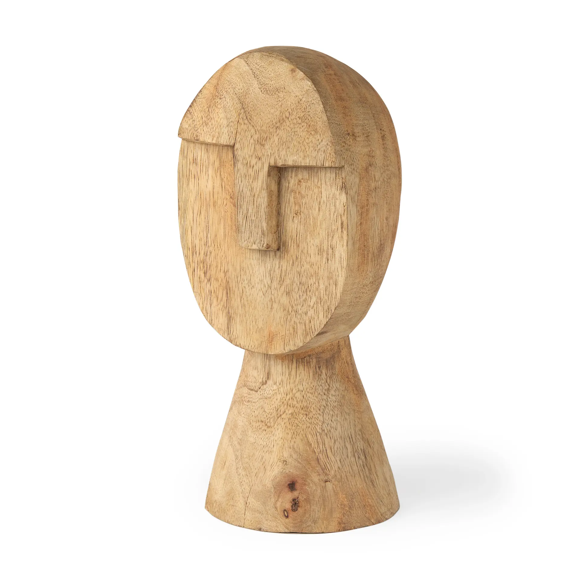 Ivan Medium Wooden Head Sculpture-4
