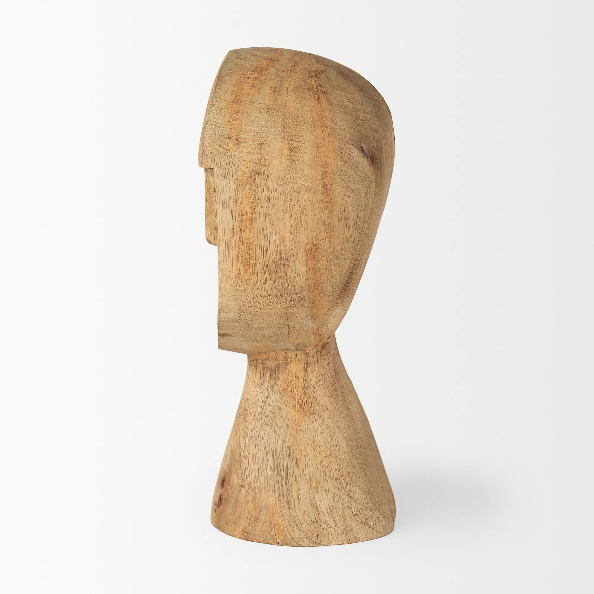 Ivan Medium Wooden Head Sculpture-5