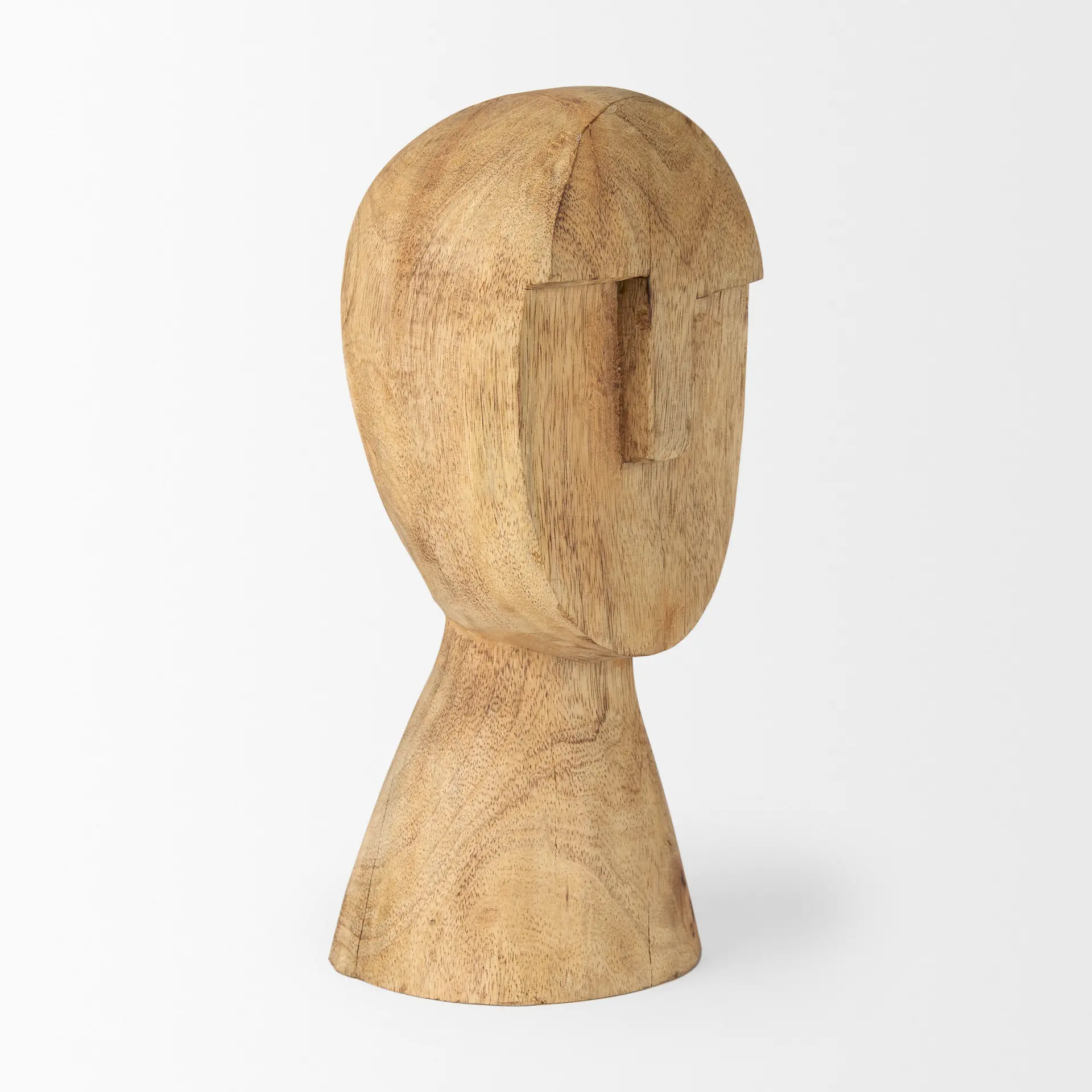 Ivan Medium Wooden Head Sculpture-7