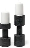 Bolton Black Metal Candle Holders, Set of 2