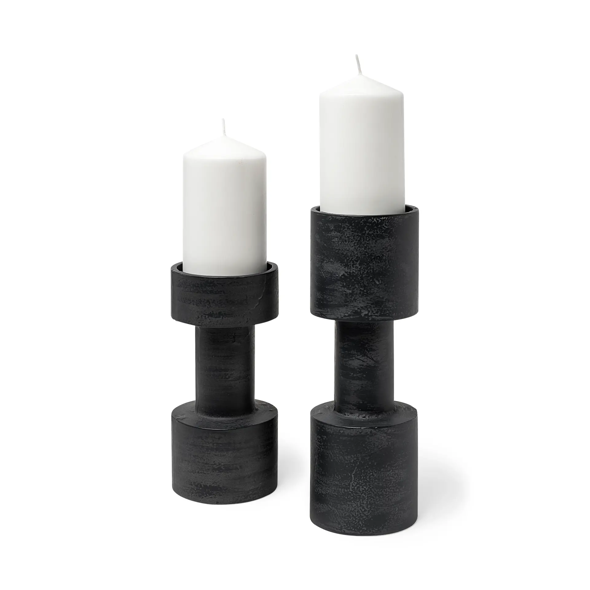 Bolton Black Metal Candle Holders, Set of 2-4