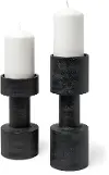 Bolton I Black Metal Table Candle Holders Set of 2