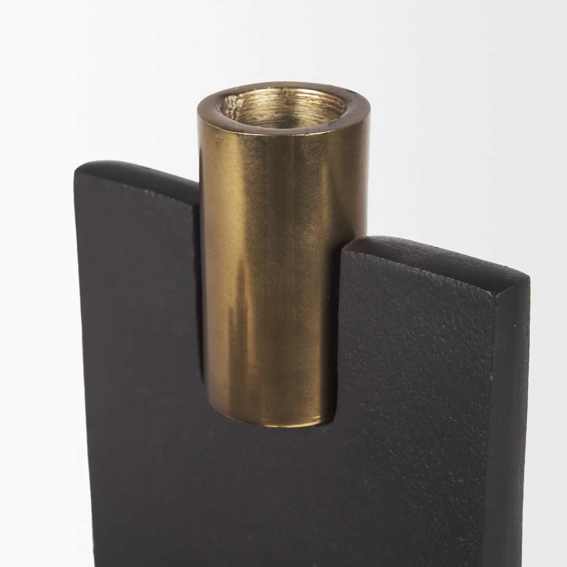 Polli Matte Black Metal Taper Candle Holders, Set of 2-7
